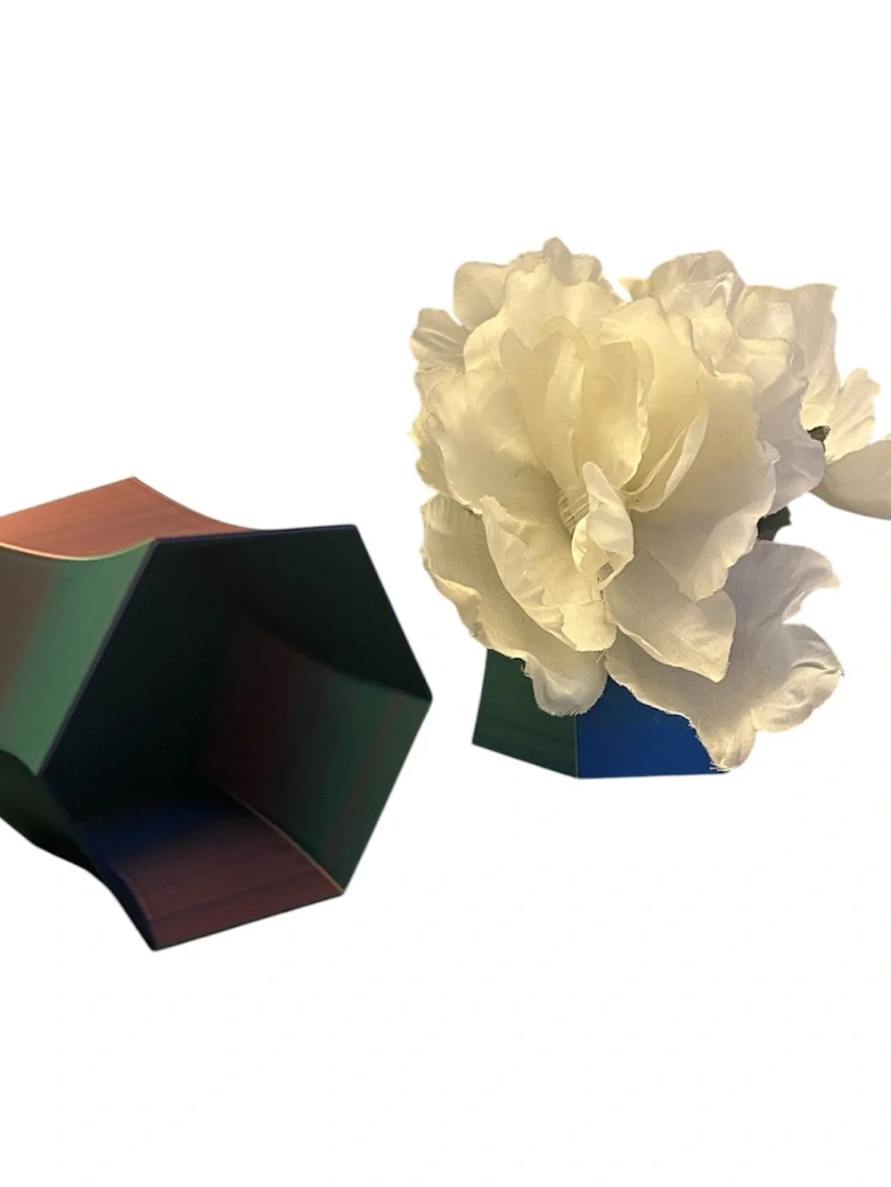 Modern Green Hexagonal Decorative Planter - Home Accents